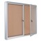 Mastervision Cork Bulletin Enclosed Cabinet, Two Swing Doors, 36" X 60", Alm Frame VT910101720 - alternate 5