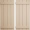 Ekena Millwork Rustic Four Board Joined Board-n-Batten Rough Cedar Faux Wood Shutters, 22W x 54H, PR SHUBJS22X54RCPR - alternate 1