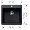 Blanco Liven SILGRANIT 21in Single Bowl Dual Mount Kitchen Sink - Coal Black 443226 - alternate 3