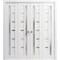 Sartodoors Sliding Closet Double Bi-fold Doors White Solid Core Modern Interior QUADRO4088DBF-NOR-72 x 84 (4* 18x84) - alternate 1
