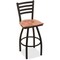 Holland Bar Stool Co 30" Swivel Bar Stool, Black Wrinkle, Med Maple Seat 41030BWMedMpl - alternate 1