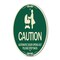 Signmission Caution - Automatic Door Opens Out Please Ste, 12 In X 18 In Architectural, Heavy Gauge Aluminum A-OV-G-1218-24287 - alternate 1
