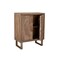 Homeroots 33in Distressed Brown Solid Wood Two Door Floral Carved Accent Cabinet 489021 - alternate 1