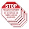 Signmission Stop Private Property No Hunting or, 10 inch X 10 inch, Aluminum Metal Signs, 5PK OC-A-5Pack-10-207 - alternate 1