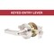 Global Door Controls GLC Series Light-Duty Commercial/Residential Cylindrical Lever, Grade 3 Entry in Brushed Chrome GLC-5151L-626 - alternate 1