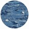 Homeroots 8' Navy Blue And Blue Round Abstract Washable Indoor Outdoor Area Rug 609258 - alternate 5
