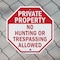 Signmission Private Property No Hunting or Tres, 10 inch X 10 inch, Aluminum Metal Signs, 2PK OC-A-2PACK-10-153 - alternate 2