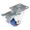 Vestil Elastic Rubber Swivel With Total Brake Caster 4 In. Diameter x 2 In. Width 550 lb Blue/Black CST-BB-4X2ER-SWTB - alternate 1