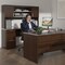 Bestar U Shaped Desk U-Shaped Desk, Lat. File/Bkcs, Drk Choc, 93.6" D X 65.9" H, 65" W X Melamine 52850-79 - alternate 2