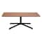 Homeroots 48" Brown and Black Wood and Steel Pedestal Coffee Table 556699 - alternate 5