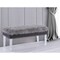 Homeroots 42in Gray and Clear Faux Fur Upholstered Storage Bench with Flip Top 469297 - alternate 4