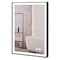 Fab Glass And Mirror LED Lighted Bathroom Mirror 20 x 30inch, Black Framed Wall Mounted Dimmable Vanity Mirror, Ant HC20X30-FB - alternate 1