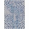 Homeroots 10' X 14' Blue Gray And Silver Abstract Washable Indoor Outdoor Area Rug 588009 - alternate 3