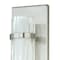 Vaxcel Vilo 1 Light Satin Nickel Cylinder Flush ADA Wall Sconce White Glass W0048 - alternate 2