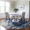 Homeroots 8' Navy Blue And Ivory Round Abstract Washable Indoor Outdoor Area Rug 612685 - alternate 3