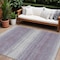Homeroots 9' X 12' Lavender And Ivory Abstract Washable Indoor Outdoor Area Rug 599986 - alternate 1