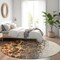 Homeroots 8' Ivory Gray And Gold Round Abstract Washable Indoor Outdoor Area Rug 582526 - alternate 4