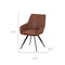 Homeroots Set of Two Brown and Black Faux Leather and Wood Dining Arm Chairs, 2PK 716264 - alternate 2