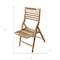 Homeroots 22" Brown Solid Wood Outdoor Folding Dining Chair 383479 - alternate 4