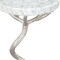Homeroots 22" Silver And White Marble Round End Table 556507 - alternate 5