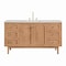 James Martin Vanities Laurent 60 in. Single Vanity, Light Natural Oak, w/ 3 CM Eternal Jasmine Pearl Quartz Top 545-V60S-LNO-3EJP - alternate 1