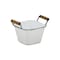 Homeroots 6" White Metal Bucket 487943 - alternate 5