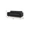 Homeroots 89" Black Leather Sofa With Brown Legs 641000 - alternate 3