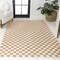 Jonathan Y Ainsley Modern Cottage Checkerboard Non-Slip Machine-Washable Gold/Cream 8 ft. x 10 ft. Area Rug WSH126B-8 - alternate 4