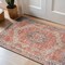 World Rug Gallery Red Vintage Style Rug - Washable, Non-Slip, Low Profile for Family and Dining Areas 2 ft x 3 ft WR170RED2X3 - alternate 1