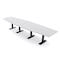 Skutchi Designs 14 Person Conference Table With Power Unit | 14' Boat Table | Harmony Series HAR-BOT-48X168-T.BK-WA7976-NA - alternate 1