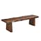 Homeroots 68" Dark Brown Solid Wood Dining Bench 522083 - alternate 3