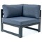 Leisuremod Chelsea 4-Piece Sectional Loveseat Set Black Aluminum with Blue Cushions CSCBL-4BU - alternate 4
