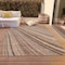 Homeroots 9' X 12' Taupe Beige And Brown Striped Washable Indoor Outdoor Area Rug 615023 - alternate 4