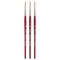 Princeton Velvetouch Long Round Brush, Synthetic Bristles, Short Handle Mixed Media Paintbrush, Size 4, 3PK P3950LR4 - alternate 1