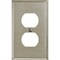 Amerelle 1-Gang Stamped Steel Outlet Wall Plate Brushed Nickel 163DBN - alternate 1