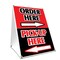 Signmission Order Here Pick Up Here With Arrows, 36 Inch x 24 Inch A-frame Yard Sign SBC-2436-Order Here Pick Up Here With Arrows - alternate 1