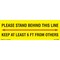 Signmission Stand Behind This Line 6ft From Others Non-Slip Floor Graphic, 16" x 16", FD-2-R-16-99981 FD-2-R-16-99981 - alternate 1
