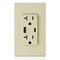 Leviton USBReceptacle, 20A, 1/2hp, Ivory, Thrmplstc T5833-I - alternate 4
