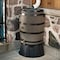 Rts Home Accents 50 Gal. Woodgrain Polyethylene Flat Back Rain Barrel 5510-00600A-56-00 - alternate 4