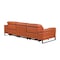 Homeroots 103" Camel Top Grain Leather Reclining Metal USB Sofa 720329 - alternate 4