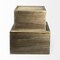 Homeroots Set of Two Brown And Natural Cane And Solid Wood Box With Lid, 2PK 392593 - alternate 5
