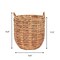 Happimess Laurel 19.49in Bohemian Hand-Woven Abaca Hamper Basket with Handles, Natural BSK1003A - alternate 6