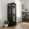 Homeroots Vintage Black Wooden Phone Booth Bar Cabinet 388605 - alternate 3