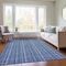 Homeroots 10' X 14' Denim Blue And Ivory Striped Washable Indoor Outdoor Area Rug 615048 - alternate 3