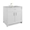 James Martin Vanities Bellshire 36" Single Vanity, Bright White w/ 3 CM Carrara Marble Top 660-V36-BW-3CAR - alternate 8