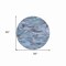 Homeroots 8' Denim Blue And Blue Round Abstract Washable Indoor Outdoor Area Rug 609240 - alternate 4