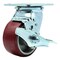 Service Caster 4 Inch SS Poly on Aluminum Swivel Caster with Ball Bearing and Brake SCC SCC-SS30S420-PAB-TLB - alternate 1