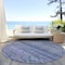 Homeroots 8' Blue Aqua And Charcoal Round Floral Washable Indoor Outdoor Area Rug 606184 - alternate 5