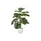 Monarch Specialties Artificial Plant, 24'' Tall, Monstera, Indoor, Fake, Decorative, Green Leaves, White Pot I 9551 - alternate 2