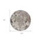 Homeroots 8' Taupe Ivory And Brown Round Damask Washable Indoor Outdoor Area Rug 596401 - alternate 4